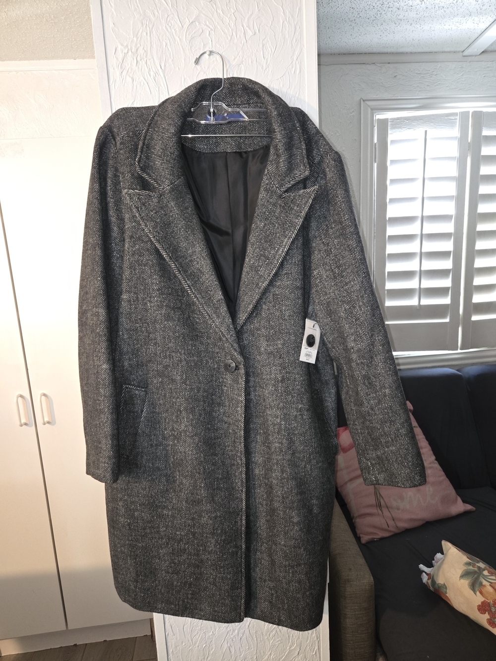Kohl's Women's Charcoal Gray Pea Coat
